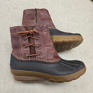 Sperry Top Sider Saltwater Wedge Spry Duck Waterproof Rain Boot 11